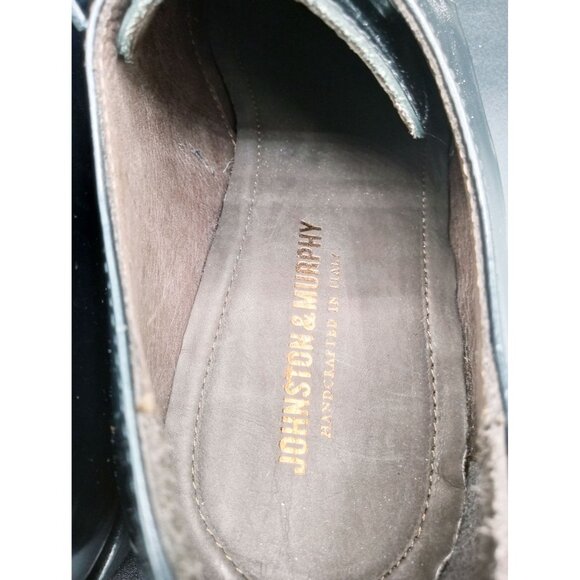 Johnston and Murphy Mens Size 9M Black Leather Dress Shoes Handcrafted in Italy main image 5
